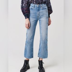 NWT Re/Done jeans 70s style with jeweled studs size 30